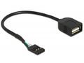 Delock kabel USB 2.0 A samice na pinový konektor