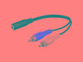 PremiumCord Kabel Jack 3.5mm-2xCINCH F, M 20cm