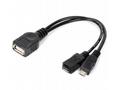 PREMIUMCORD USB redukce kabel USB A, female+Micro 