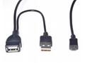 PremiumCord USB redukce kabel USB A, female+USB A,