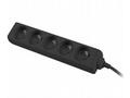 Prodlužovací přívod 230V 3m 5 zásuvek, černý