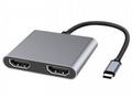 PremiumCord MST adapter USB-C na 2x HDMI, USB3.0, 
