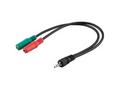 PREMIUMCORD Adaptér Jack 3,5mm 4pin - 2x stereo Ja