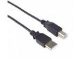 PremiumCord Kabel USB 2.0, A-B, 0.5m barva černá