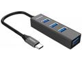 PremiumCord 5G SuperSpeed USB Hub Type C na 4x USB