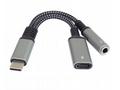 PremiumCord Redukce USB-C, 3,5mm jack s DAC chipem