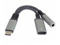 PremiumCord Redukce USB-C, 3,5mm jack s DAC chipem