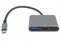 PremiumCord Adaptér USB-C na HDMI + USB3.0 + PD, r