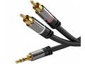 PremiumCord HQ stínený kabel stereo Jack 3.5mm-2xC