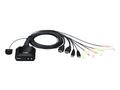ATEN 2-Port USB 4K HDMI Cable KVM Switch with Remo