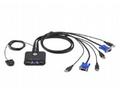 ATEN 2-Port USB VGA Cable KVM Switch with Remote P