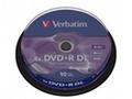 VERBATIM DVD+R DoubleLayer 8,5GB, 8x, 10pack, spin