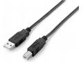 C-TECH Kabel USB A-B 1,8m 2.0, černý