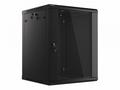 Nástěnný rack 19" 15U 600X600mm černý flat pack