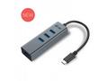 i-tec USB-C Metal 3-portovy HUB s Gigabit Ethernet