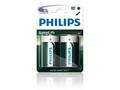 Philips baterie D LongLife zinkochloridová - 2ks, 