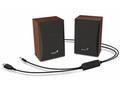 Genius SP-HF380, Stereo, 3W, Hnědá