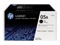 HP tisková kazeta 05A černá originál, CE505D - 2 p