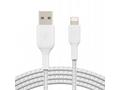 Belkin Lightning kabel, 1m, bílý - odolný