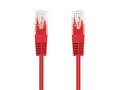 Kabel C-TECH patchcord Cat5e, UTP, červený, 0,25m