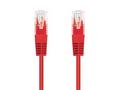 Kabel C-TECH patchcord Cat5e, UTP, červený, 0,5m