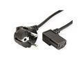 Kabel C-TECH síťový 2m 220, 230V napájecí, lomený,