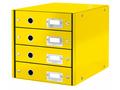 LEITZ Zásuvkový box Click&Store, 4 zásuvky, žlutá