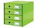 LEITZ Zásuvkový box Click&Store, 4 zásuvky, zelená