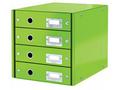 LEITZ Zásuvkový box Click&Store, 4 zásuvky, zelená