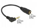 Delock audio stereo kabel 2,5 mm samec pravoúhlý n