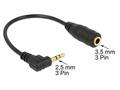 Delock audio stereo kabel 2,5 mm samec pravoúhlý n
