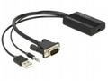 Delock VGA to HDMI Adapter with Audio - Video, aud