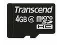 TRANSCEND MicroSDHC karta 4GB Class 4, bez adaptér