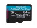 KINGSTON 64GB microSDHC Canvas Go! PLus 170R, 100W