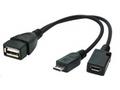 GEMBIRD Kabel USB AF, micro BM + micro BF, OTG + d