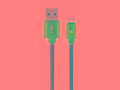 Gembird oplétaný denim USB-A, USB-C kabel 1m