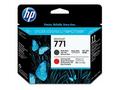 HP 771 - Matná čerň, chromová červená - tisková hl