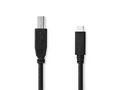 NEDIS kabel USB 2.0, zástrčka USB-C - zástrčka USB