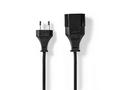 NEDIS napájecí kabel pro adaptéry, Euro zástrčka -