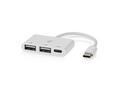 NEDIS USB hub, 1x zástrčka USB-C, 1x zásuvka USB-C
