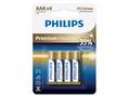 Philips baterie 4x AAA (1,5V), řada Premium Alkali