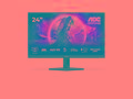 AOC Gaming, 24G4HRE, 23,8", IPS, FHD, 200Hz, 0,5ms