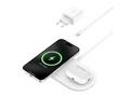 Belkin 2v1 Qi2 15W Magnetic Charging Pad, white