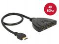 Delock HDMI UHD Switch 3 x HDMI in > 1 x HDMI out 