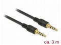 Delock Kabel Stereo Jack 3,5 mm 4 pin samec > same