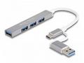 Delock - Rozbocovac - 3 x USB 2.0 + 1 x USB 3.2 Ge