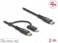 Delock - USB kabel - 24 pin USB-C (M) do Lightning