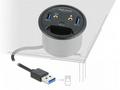 Delock Tříportový stolní rozbočovač USB 1 x USB Ty