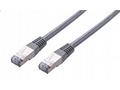Kabel C-TECH patchcord Cat5e, FTP, šedý, 1m