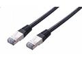 C-TECH Kabel patchcord Cat5e, FTP, černý, 0,25m